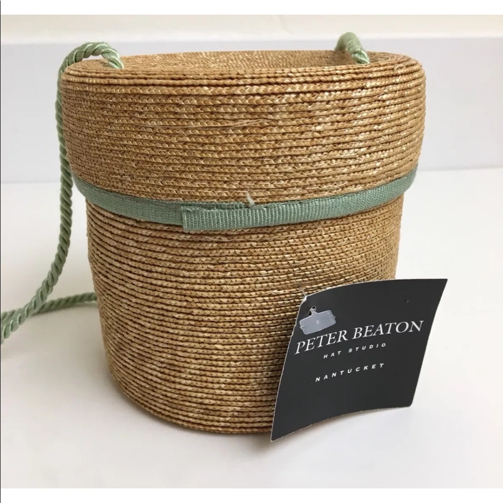 NWT Peter Beaton Nantucket Leghorn basket bag